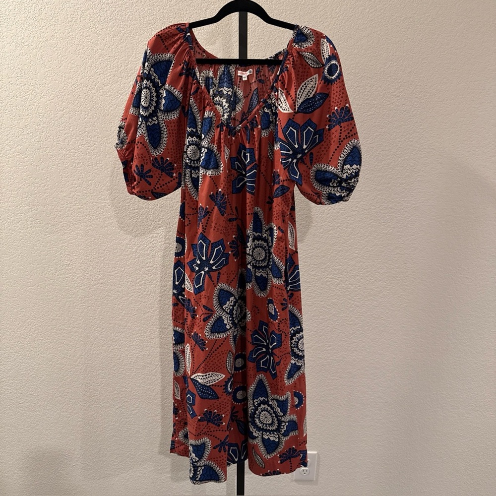 Sundry Women's Floral Midi Dress in Brick (2) US MED